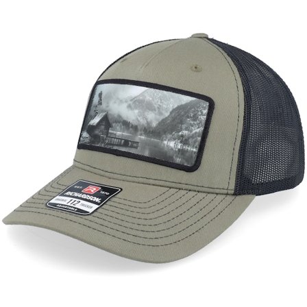 Hunter - Grønn trucker Caps - Fishing Hut Wide 112fp Split Loden/Black Trucker @ Hatstore