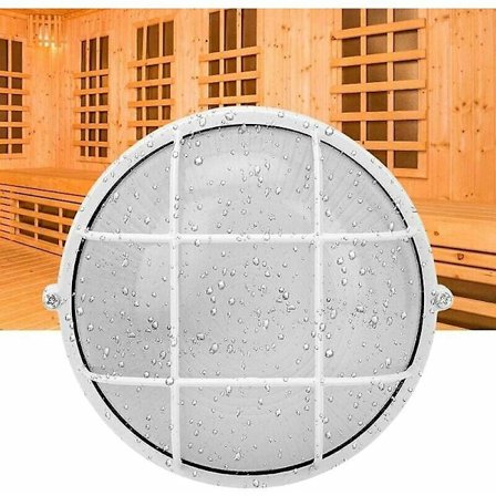 Saunan kestävä lamppu - Räjähdyssuojattu, korkea lämpötila, kosteudenkestävä pyöreä lamppuvaruste E27-kierteelle saunaan (FMY)