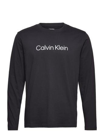Pw - L/S T-Shirt T-shirts Long-sleeved Svart Calvin Klein Performance