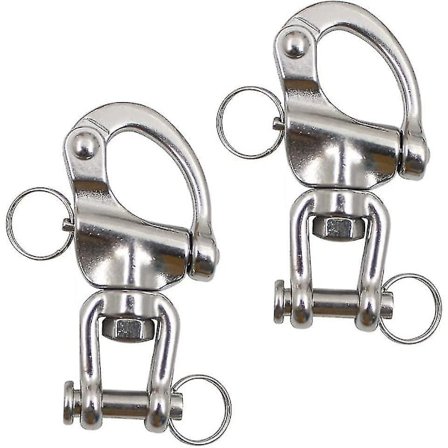 Swivel Eye Snap Hook, Swivel Eye, Rostfri Steel Shackle Krok, Quick Release Shackle, Carabiner Swivel Snap Krok, För dykning Marine Yach