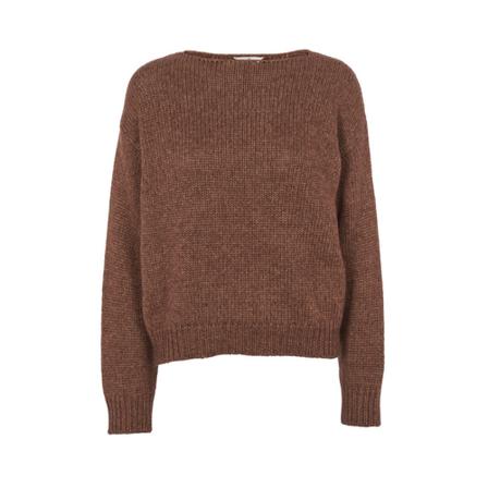 Basic Apparel Kerala Boat Neck Sweater Brun, Dame, Størrelse: XS