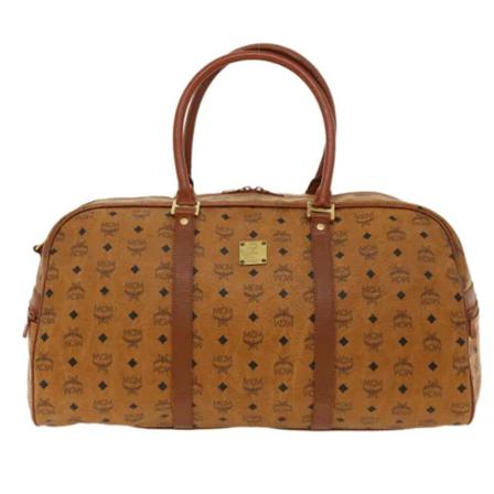 MCM Pre-owned, Pre-owned Weekend Bags Bruin, Dames, Maat:ONE Size,leer