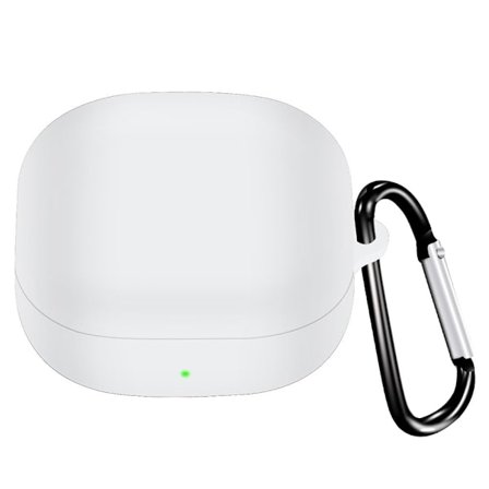 Samsung Galaxy Buds2 Pro / Buds Pro / Live yksinkertainen silikonisuojus soljella - Valkoinen