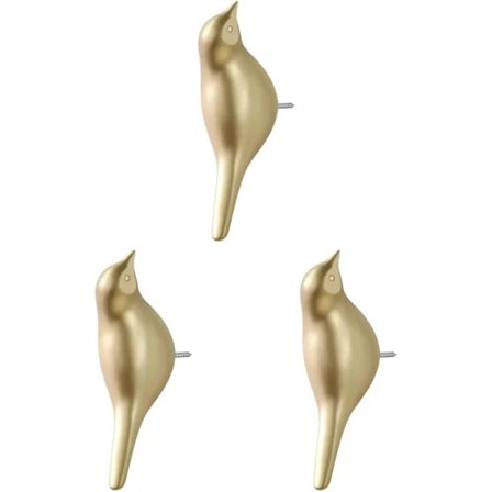 【xj】3 stk. Gyldent Hjerte Soveværelse Hylde D Bøjle Hat Holder Dekor Unik Entré Form Husholdnings Væg-Køkken Fugle Krog Tøj Dyr Hængende Organizer