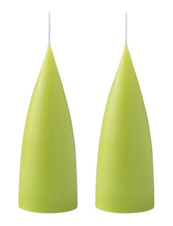 Hand Dipped C -Shaped Candles, 2 Pack Home Decoration Candles Block Candles Grøn Kunstindustrien