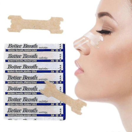 Pakkaus, jossa 100 Better Breath -nenälaastaria kuorsausta vastaan