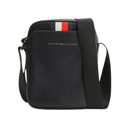 Tommy Hilfiger, Midtown Pu Mini Reporter Bag Zwart, Heren, Maat:ONE Size