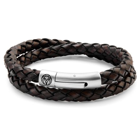 Bracelet Collins en cuir marron - 6 mm pour hommes - Bracelets en cuir