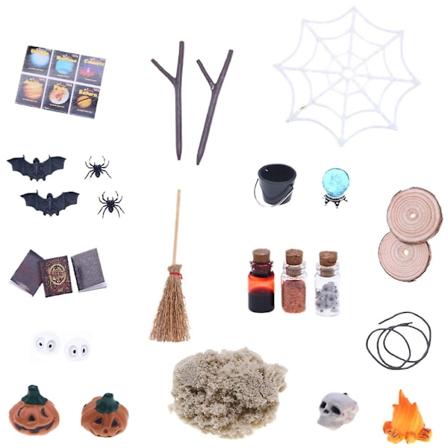 26 stk Halloween Miniatyrer Mini Ornament Miniatyr Halloween Village TilbehørSortert farge 10x2c Assorted Color Assorted Color 10x2cm