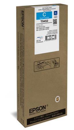 Epson T9452 - 38.1 ml - XL - cyan - original - blekkpatron - for WorkForce Pro WF-C5210DW, WF-C5290DW, WF-C5710DWF, WF-C5710DWF Power PDF, WF-C5790DWF