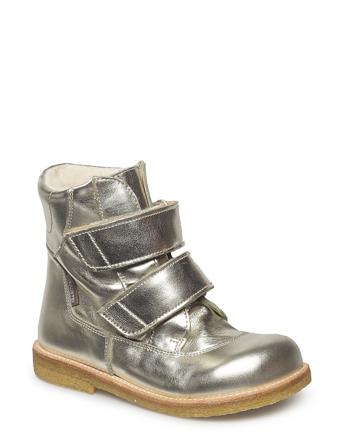 Boots - Flat - With Velcro Vinterstøvler Med Burrebånd Guld ANGULUS