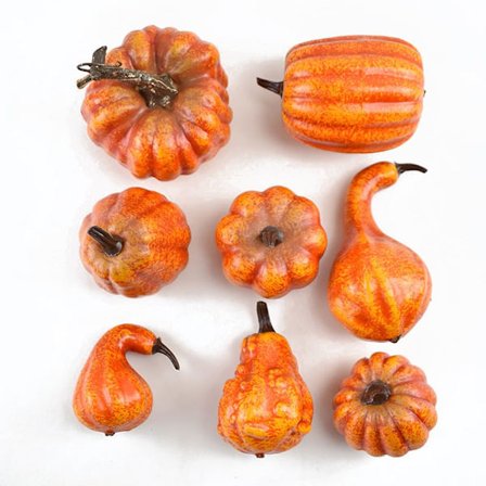 8 stk. Halloween Græskar Kunstige Græskar Festival Dekoration