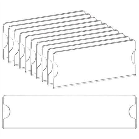 Premium Akryl Navneskilt Holder, 2 X 8 Tommer, Klar Akryl Plast Skilt Holder Ramme, Veggmontert Navneskilt for Kontor,