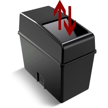 Svart 1-pack bilpapperskorg med lock, 20,8 x 19,8 x 9,9 cm Kapacitet Universal Vattentät Bärbar Bilpapperskorg, Multifunktionell Luktfri Organizer