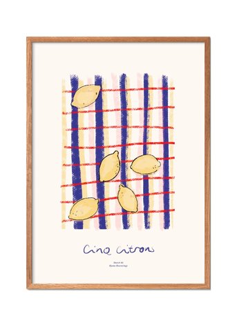 The Poster Club Tpc X Nynne Rosenvinge - Cinq Citrons - Multi/patterned - 30X40CM