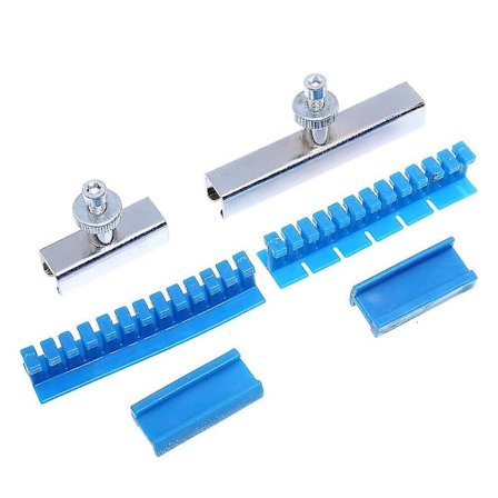 Bulkedrykker for bil, verktøy for å fjerne bulker, lim, blå limfaner, verktøy for å reparere bulker (blå) (6 stk)