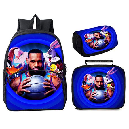 air slam dunk 2 tredelad 16-tums skolväska Space Jam style 16