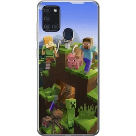 Kompatibelt Mobilskal till Samsung Samsung Galaxy A21s MineCraft