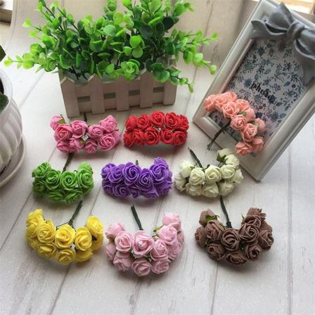36 St Rosor Mini Dekoration Bukett Lila