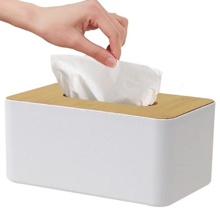 Servetthållare med fjärrkontrollfack, Servettförvaringslåda, Näsdukshållare med trälock, Servettbehållare med fjärrkontrollfack