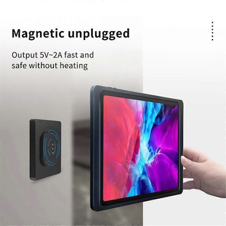 Magnetisk veggmontert lader Veggladekontakt Tablet Magnetisk brakettholder Kompatibel med nettbrett av type