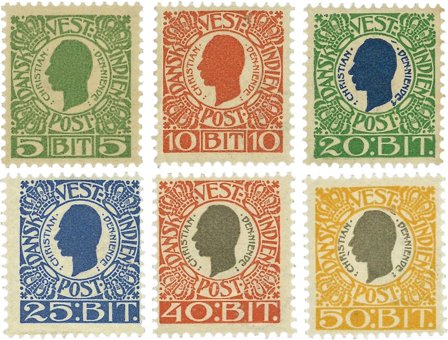 Dansk Vestindien 1905 - AFA 24-29 - Postfrisk