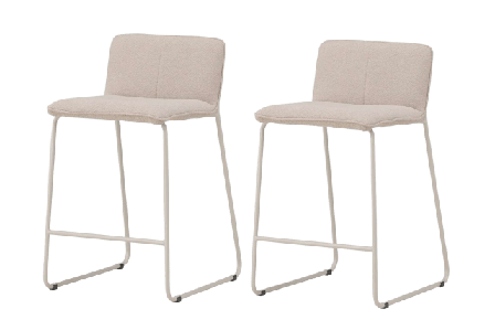 Venture Home Bisbee Barstol 2-pack Pallar Unisex Beige ONESIZE