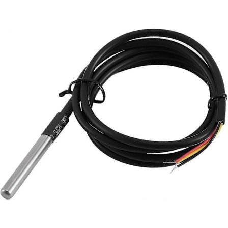 DS18B20 Temperaturprobe Sensor - Sæt med 2 Vandtætte DS18B20 Rustfri Stål Sensorer Edition d