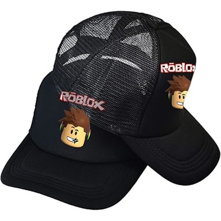 Hatt for gutter, barn og voksne - Morsom baseball caps med netting bak - Tilbehør til bursdagsdekorasjoner - Gave (svart)