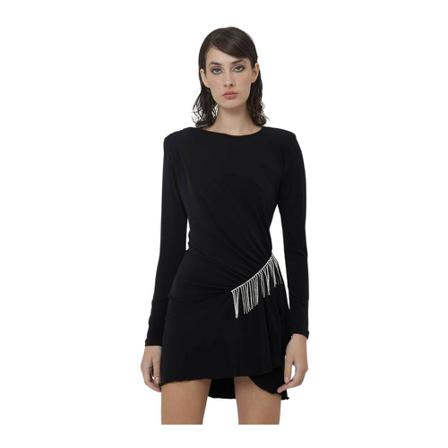 Silvian Heach, Short dress with application Zwart, Dames, Maat:S,polyester
