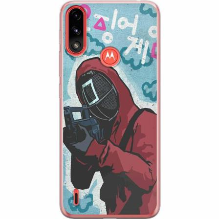 Motorola Moto E7 Power Genomskinligt Skal Squid Game