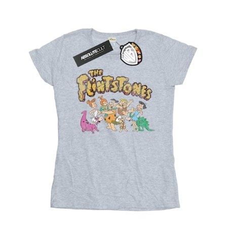 The Flintstones Dam/Dam Grupp Distressed Bomull T-shirt X