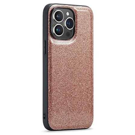 DG.MING iPhone 14 Pro Max Skal Läder Glitter Guld