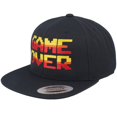 Gamerz - Černá snapback Kšiltovka - Game Over Black Snapback @ Hatstore
