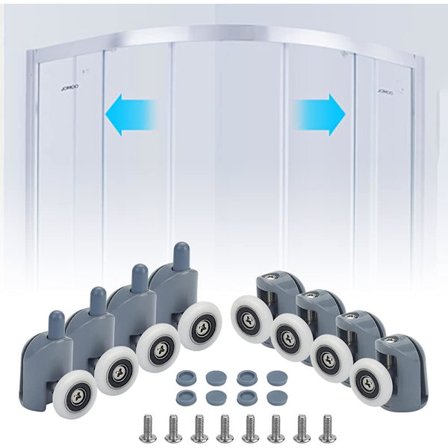 8 rullande dörrrullar (23 mm)