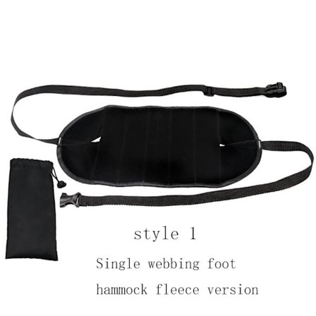 Hängande fot-hängmatta för resor på flygplan