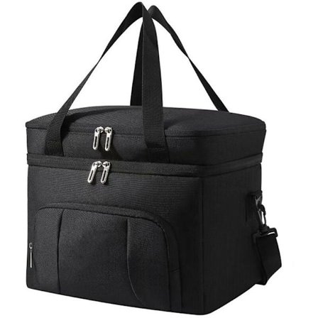 Dubbelskiktad bärbar isolerad lunchväska kylväska för picknick