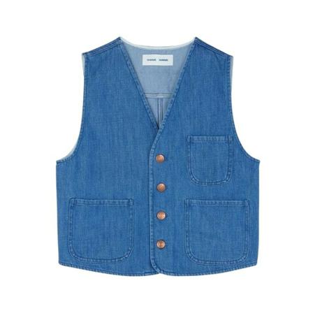 Samsøe Samsøe, Jill 14301 sleeveless jacket Niebieski, Kobieta, Rozmiar: M