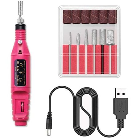 Sähköinen kynsipora - USB-manikyyrikynän teroitin 6 osalla - Täydellinen