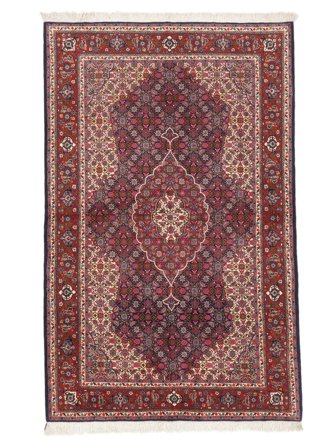 Handgeknüpft Sarough 126X205 Wollteppich Dunkelrot/Schwarz Klein