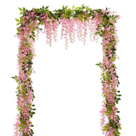 Kunstig Wisteria Rose Wisteria Girlander Kunstig Blomst Henge Simulering Silke Hjemmedekorasjon Bryllupshagefest