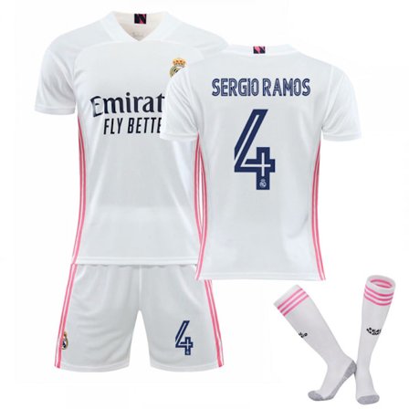20-21 Real Madrids nye sæt Børn Voksen Fodboldtrøje Træningssæt Nr. 4 SERGIO Nr. 4 SERGIO