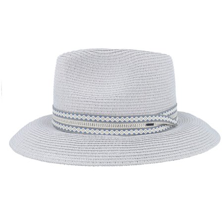 Bailey - Gris traditionalbeanie Chapeau - Deven Grey Straw Hat @ Hatstore
