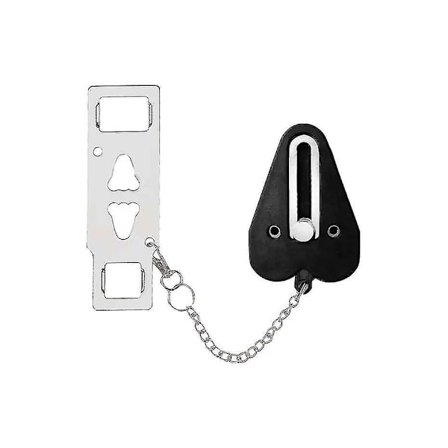 Bærbar dør lås dobbelt hull sikkerhetsdør skap reise lockdown lås lås dør lås sikkerhetsenheter for skole(1 stk)