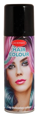 Kulørt Hårspray Party succes hair colour 125 ml. Sort, Hår, Hårfarve, Washouts