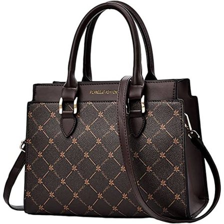 Kvinne Håndveske Designer Topphåndveske Crossbody Veske (Kaffe)