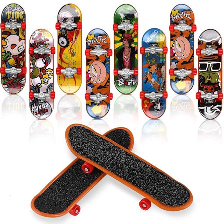 Finger Skateboard 10stk Profesjonelle Mini Fingerboards Skatepark Leker For Barn Å Leke Med Eller Som Finger Skateboard Dekorasjon(mønster Tilfeldig)