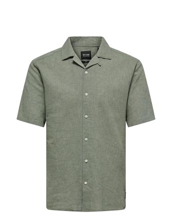 Onscaiden Life Ss Solid Resort Linennoos Green ONLY & SONS
