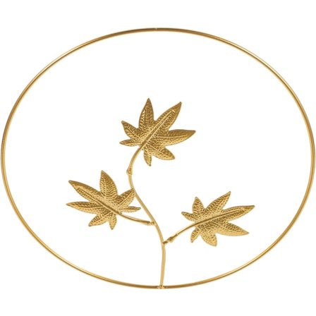 Jernblad vægdekoration, blad væg skulptur, metal væg dekoration