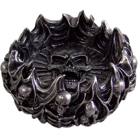 Gotisk dödskalle och ben dekorativ askkopp